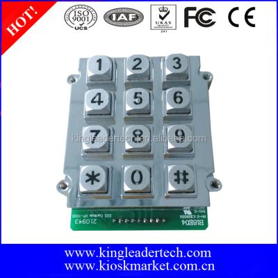 China 3x4 ATM Matrix Illuminated Keypad For Telephone Booth / Indoor Access Control System for sale