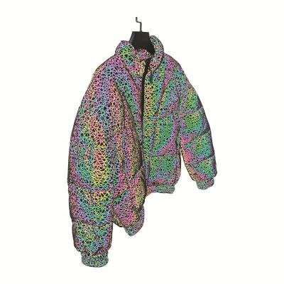 China New arrival outdoor rainbow reflective fabric for fashion wear or jacket for sale