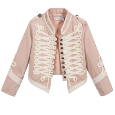 China High Quality Anti-UV Kids Want Military Style Cotton Jacket Kids Pink Unisex Outwear With Buttons Closure for sale