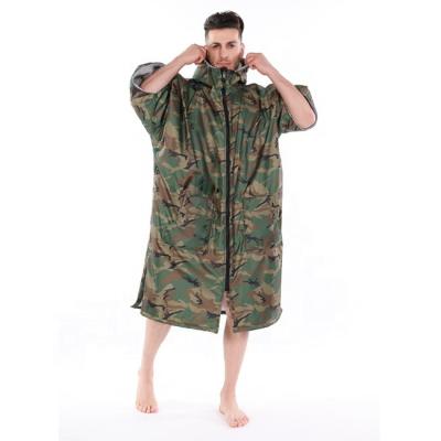 China Viable Recycled Changing Robe Waterproof Dry Beach Fabric Surfing Poncho Coat Warm Hood With Drawstring for sale