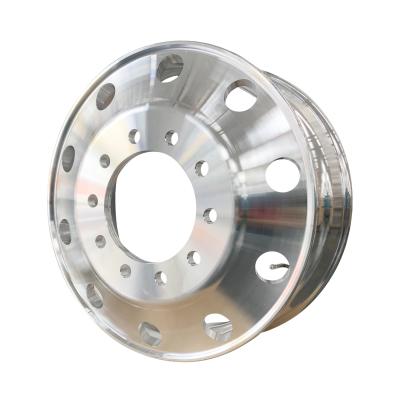 China 24.5x8.25inch Aluminum Mirrored Truck Wheels Alloy Rims Or Hubs Truck Wheel for sale