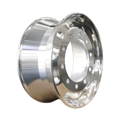 中国 9.0x22.5 aluminum forged hubs or rims front wheels truck wheels aluminum material 販売のため