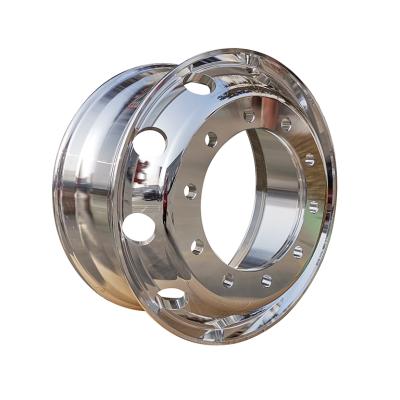 中国 Super quality 9.0x22.5 aluminum forged hubs or rims truck wheels aluminum material 販売のため