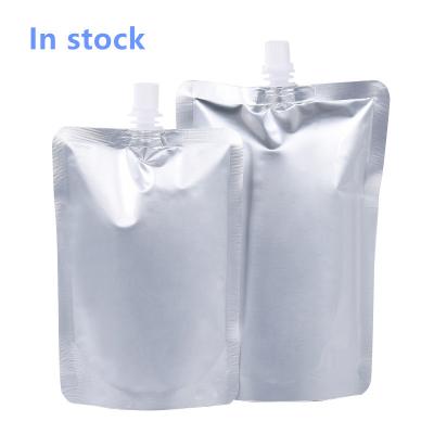 China Safety In Stock Stand Up Liquid Spout Bags Aluminum Foil Spout Pouch For Detergent Shampoo for sale