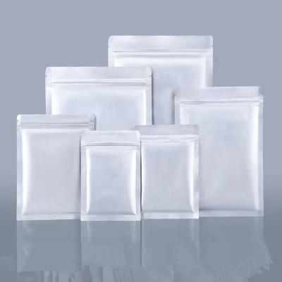 China Custom Food Grade Disposable High Quality Silver Mylar Aluminum Foil Ziplock Bags for sale