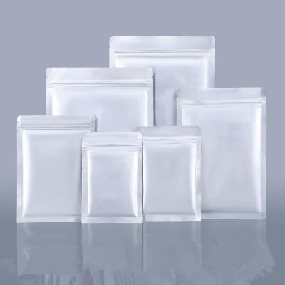 China Disposable High Quality Silver Custom Food Grade Aluminum Foil Mylar Ziplock Bags for sale