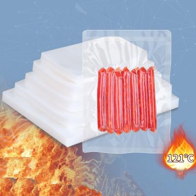 China Recyclable In Pouch Food Grade Stock Sealing Transparent High Temperature Cooking Vacuum Bag for sale