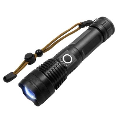 China Night vision camping waterproof strong light torch XHP50 lumen led emergency outdoor camping portable rechargeable electric flashlight for sale