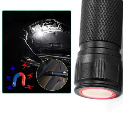 China Amazon Hot Sale USB Rechargeable Flashlight Police Torch 10W Cob Torch Outdoor Camping Rising Walking Flashlight for sale