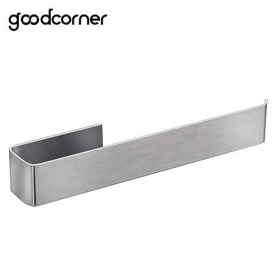 China Modern Nickel Brushed Stainless Steel Self Adhesive Towel Bar for sale