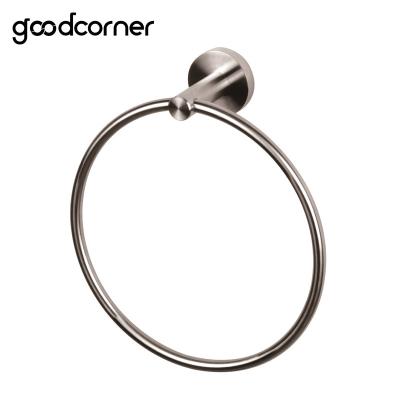 China Traditional Nickel Brushed Stainless Steel SS304 Bathroom Accessories Towel Ring for sale