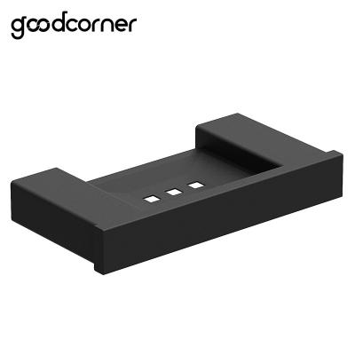 China SS304 Modern Matte Black Stainless Steel Bathroom Accessories Wired Soap Dish Holder for sale