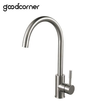 China Other Nickel Brushed Stainless Steel Kitchen Faucet Sink Mixer 61613L for sale