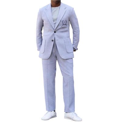 China Breathable Luxury Top Quality Constructed Mens Suits Suit Jacket And Pants Hip Length Coat With A Straight Back for sale