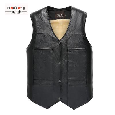 China Leather Waistcoat Men's Multi Durable Mens Pocket Motorcycle Vests Vests for sale