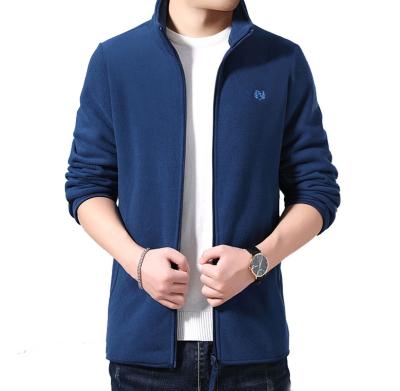 China Youth Sustainable Winter Jacket Mens Fleece Stand Collar Fleece Jacket Zipper Cardigan Top for sale