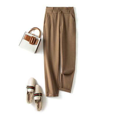 China Long Trousers Office Work Slacks For Women High Waist Formal Trousers For Ladies for sale