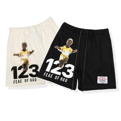 China Anti-wrinkle streetwear cotton sweat shorts athletic sports workout jogging short pants for sale