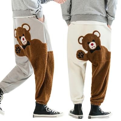 China Wholesale Casual Bear Anti-pilling Elastic Waist Stacked Hip Hop Streetwear Sweatpants Men for sale