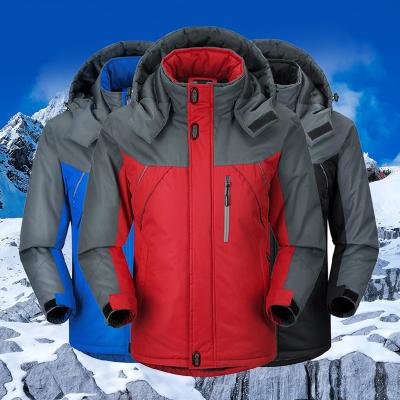 China Wholesale-Winter Breathable High Quality Male Waterproof Thick Velvet Jacket Warm Windproof Down Coat for sale