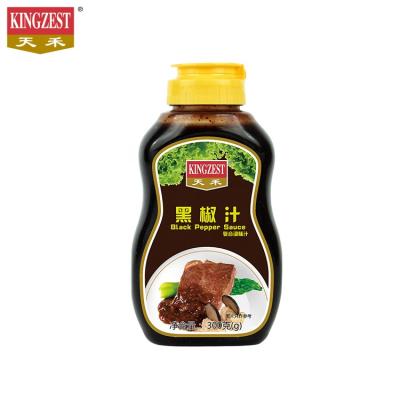 China NON-GMO Soy Bean Steak Sauce Bottled Hot Black Pepper Sauce Seasoning BBQ Paste Price for sale