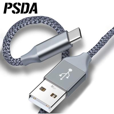 China Mobile Phone PSDA 2M 6.6ft USB Type C Cable USB C to USB A Charger Nylon Braided Fast Charging Cord for Samsung Galaxy S9 for sale