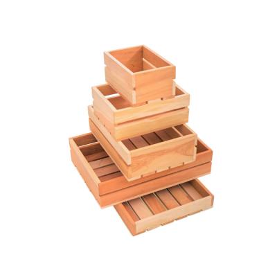 China Cheap China Vintage Wooden Storage Crate Gift Box For Sale for sale