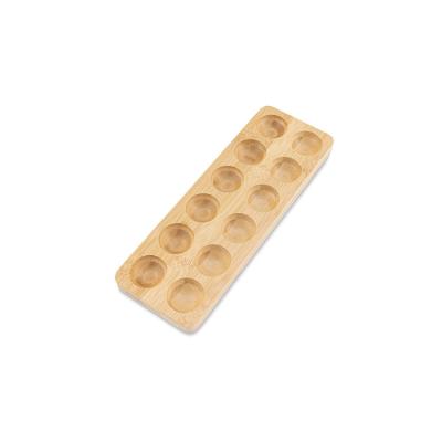 China Wholesale Custom Bamboo Wooden Home Storage Serving Egg Tray Eco - Friendly for sale