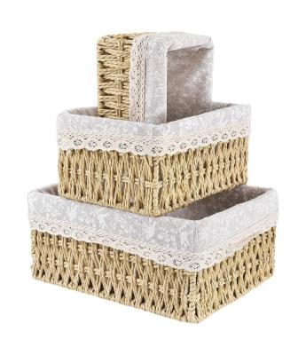 China Handmade Toy Storage Basket Stackable Storage Basket Viable Good Prices For Grocery Stores for sale