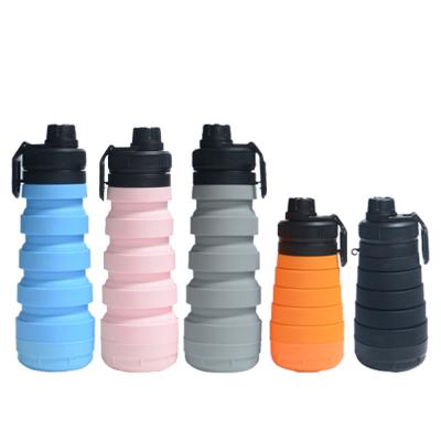 China New Sustainable Wideal Silicone Sports Travel Portable Folded 750ml Water Bottle for sale