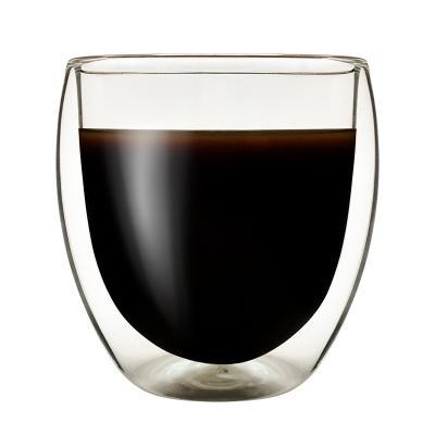 China OEM Wideal Glass Cup Juice Borosilicate Glass Coffee Mug Viable Double Wall Beer Glass for sale