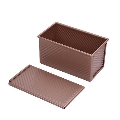 China WIDEAL Viable Household Tray Toast Box Toast Cake Mold Tool Bread Mold Toast Baking Box With Lid for sale