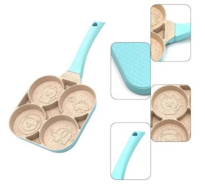 China Viable Wholesale Magic Fried Egg Device Non-Stick Fried Egg Pan Mold Four-hole Pan Non-Stick Pancake Pan for sale