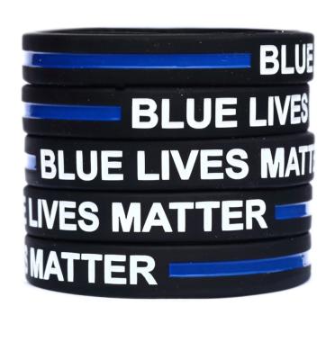 China Europe Blue Lives Matter Silicone Wristbands 2020 for sale