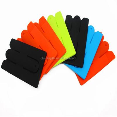 China Credit Card Silicone Phone Card Holder for sale