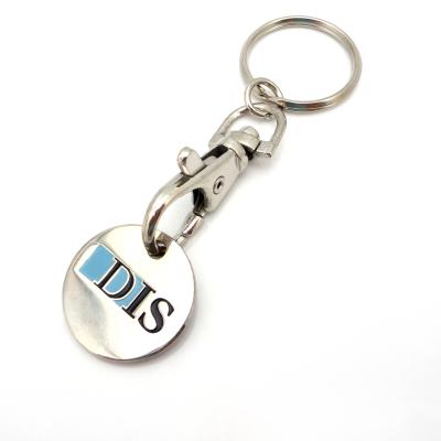 China Metal Shopping Trolley Coin Keychain Token Key Chain Trolley for sale