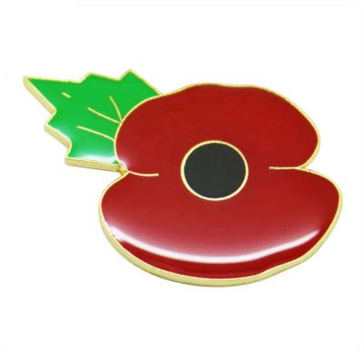 China Poppy Call Lapel Nickel Free Pins With Best Price for sale