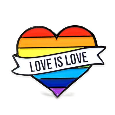 China Europe Love is Love Pride Lapel Pin for sale