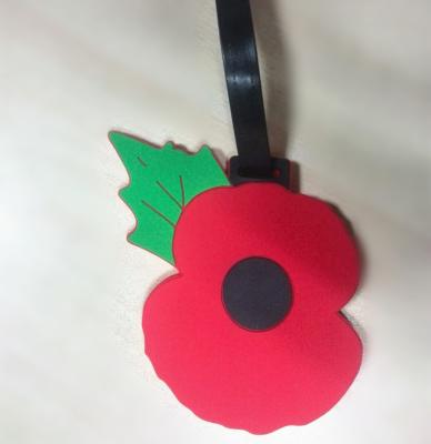 China Holder in Poppy Appeal PVC Key Luggage Tag for sale