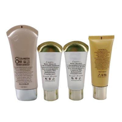 China High quality PE plastic cosmetic tube 35ml 60ml skin care cosmetic shiny tube PE plastic packaging tube for sale