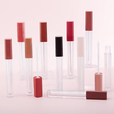 China Cosmetic Container 5g Empty Fashion Lip Gloss Container Luxury Lipstick Bottles Plastic Lip Blam Tubes Lip Gloss Container For Cosmetic Packaging for sale