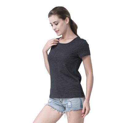 China Breathable Loose High Quality 100% Short Sleeve Cotton Crew Neck White T-Shirt With Private Label Polyester Tees Plain Women's T-Shirts for sale