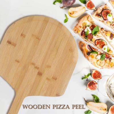 China Family Disposable Professional Custom Made Oven Restaurant Pizza Shovel Natural Bamboo Rotating Skin Large for sale