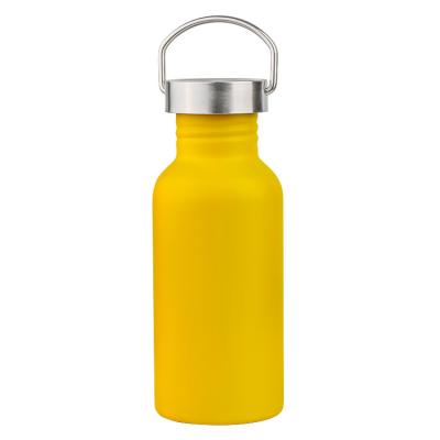 China Custom 304 Stainless Steel Color Powder Coating Kids Sports Custom Water Bottle With Screw Lid for sale