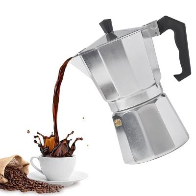 China WITH LID 300ml 6Cup Aluminum Alloy Espresso Coffee Maker Italian Electric Moka Pot for sale