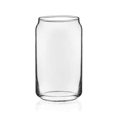 China Custom Clear Infusable Hot Liquids Transparent Shatter Proof Sublimation Beer Glass Cans 16oz for sale