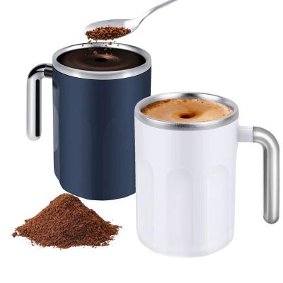 China Durable Stainless Steel Auto Stirring Insulated Mug Milk Tea Coffee Travel To Keep Warm Mugs With Lid for sale