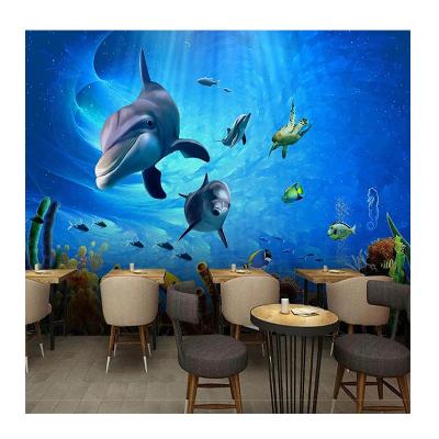 China KOMNNI 3D Self Adhesive Wallpaper Deep Water Deep Sea World Modern Background Mural for Bedroom Walls Paper Art Mural Home Decor for sale