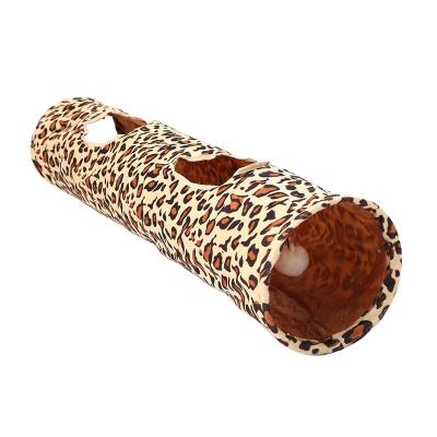 China Viable Heute Cat Tunnel with Buzzer Pet Cat Tunnel Tubes Collapsible Crinkle Kitten Rabbit Play Funny Tunnels with Buzzer Ball for sale