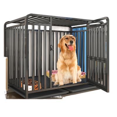 China Heute Factory Wholesale Dog Cage Stocked Square Tube, Medium Pet Golden Retriever, Labrador Crate For Large Dog for sale